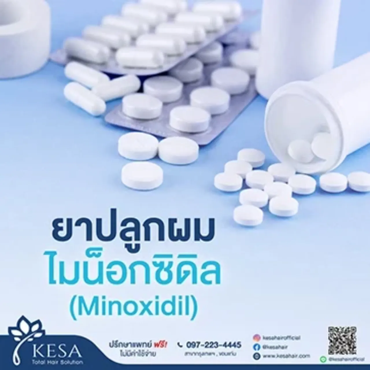ยาปลูกผมไมน็อกซิดิล (Minoxidil)