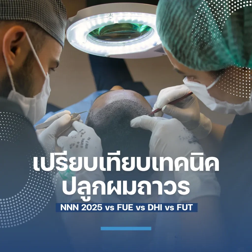 เปรียบเทียบเทคนิค ปลูกผมถาวร เกศา คลินิก - kesa hair clinic